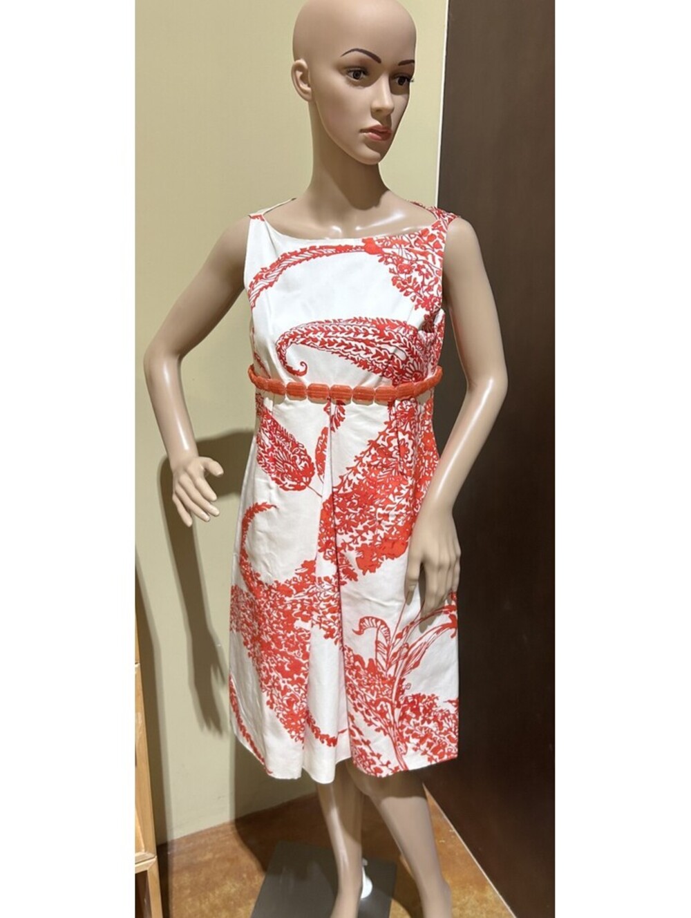 Giambattista Valli Couture Red Pattern Jewel Dress IT 42/ US 6/ UK 10/ EU 38